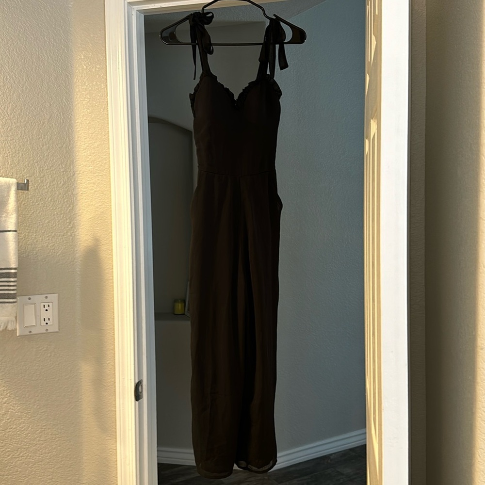 Black jumpsuit with ties